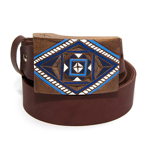 Набор деревянная бабочка Gofin + ремень с деревянной пряжкой RDB-3906