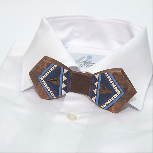 Набор деревянная бабочка Gofin + ремень с деревянной пряжкой RDB-3906