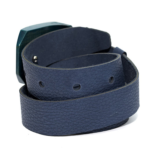 Набір синій ремінь з дерев’яною пряжкою плюс метелик Gofin RDB-3912