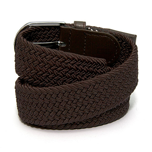 Ремінь стречевий в зігзаг коричневого кольору RGN-2226