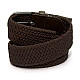 Ремінь стречевий в зігзаг коричневого кольору RGN-2226