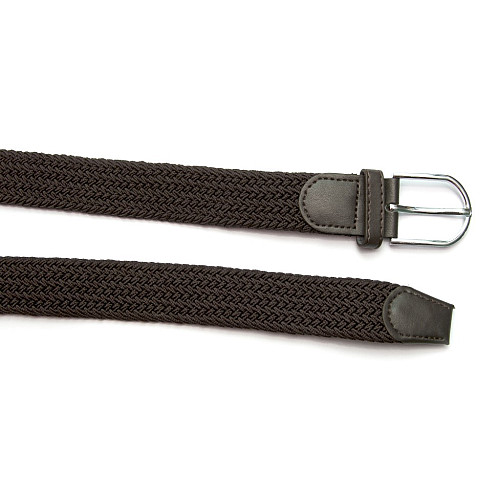 Ремінь стречевий в зігзаг коричневого кольору RGN-2226