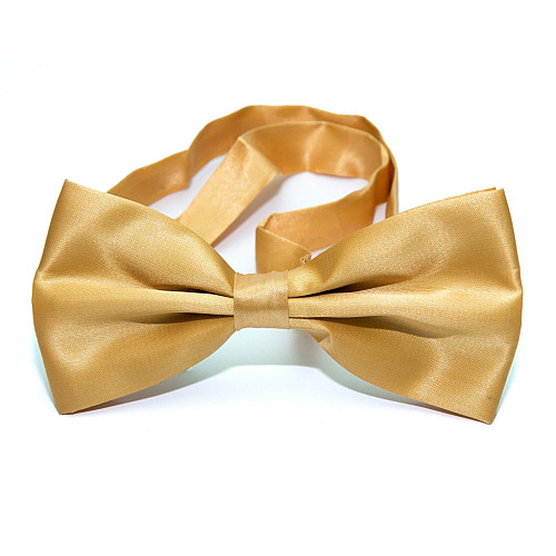 Галстук бабочка Gofin бежево-золотистая однотонная BG-88-16