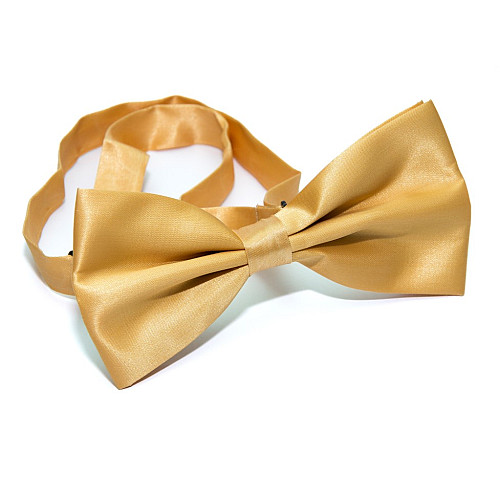 Галстук бабочка Gofin бежево-золотистая однотонная BG-88-16