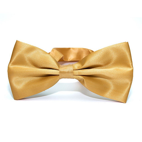 Галстук бабочка Gofin бежево-золотистая однотонная BG-88-16