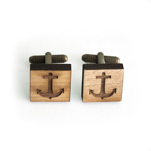 Дерев’яні запонки якір DZP-0601