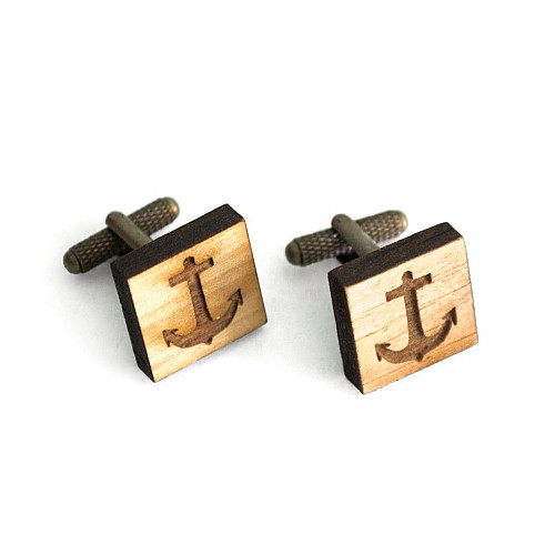 Дерев’яні запонки якір DZP-0601