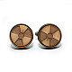 Дерев’яні запонки круглі Радіація DZP-0607