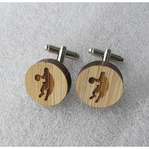 Деревянные запонки баскетболист DZP-0660