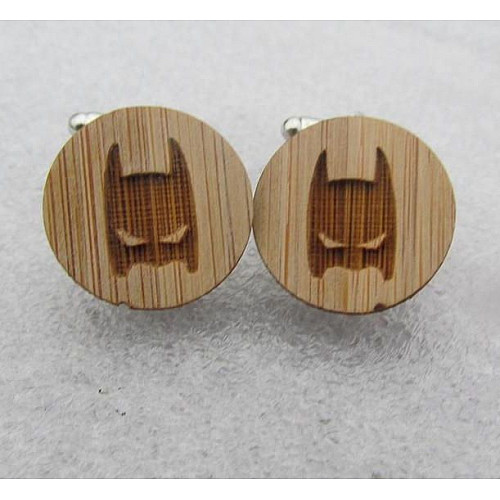 Деревянные запонки бэтмен лицо DZP-0674