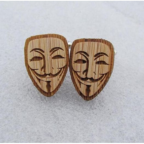 Дерев'яні запонки анонімус DZP-0680