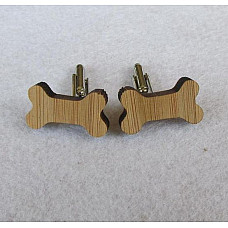 Деревянные запонки кость DZP-0685