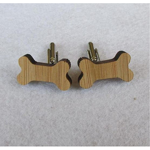 Дерев'яні запонки кістка DZP-0685