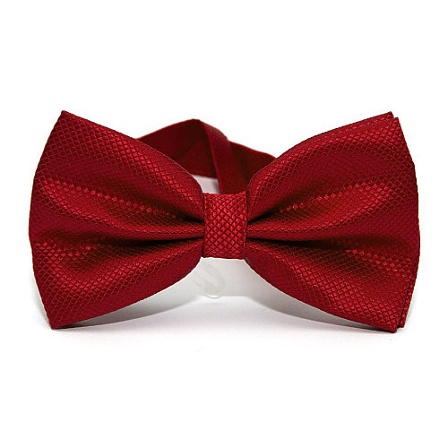 Краватка метелик Червона однотонна в ромбіки GBN-1032