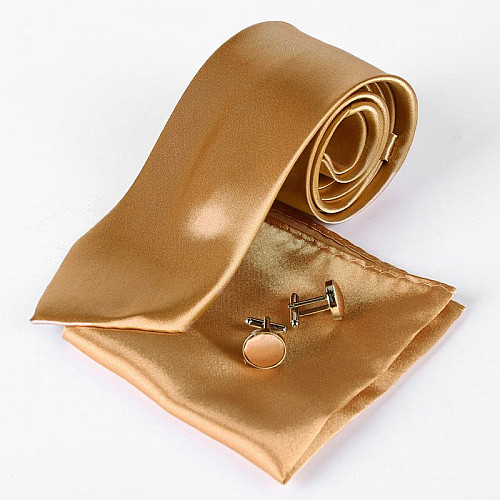 Набір бронзовий, краватка, хустинка, запонки GZL-3617