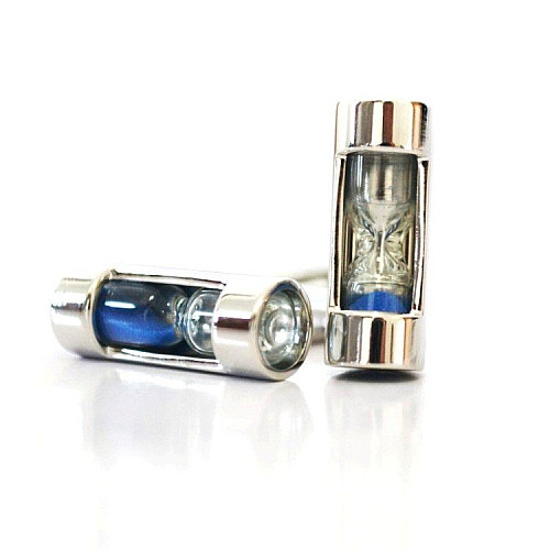 Запонки Gofin синие песочные часы ZPH-1012