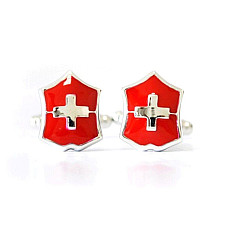 Запонки Gofin щит красный ZPH-1032