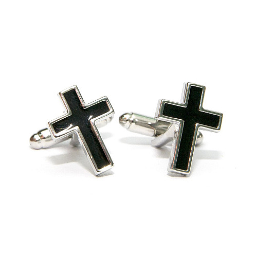 Запонки крестик ZPH-1035