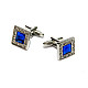 Запонки Gofin с синим камушком ZPH-1042