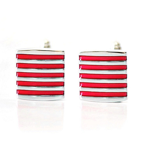 Запонки с Красными полосками ZPH-1052