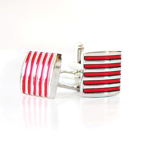 Запонки с Красными полосками ZPH-1052