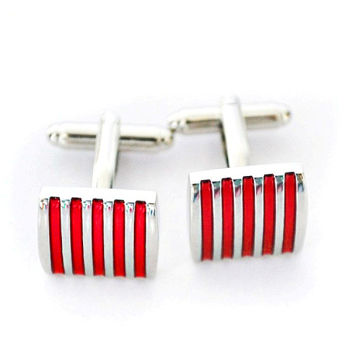 Запонки с Красными полосками ZPH-1052