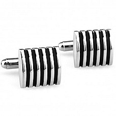 Запонки с Черными полосками ZPH-1053