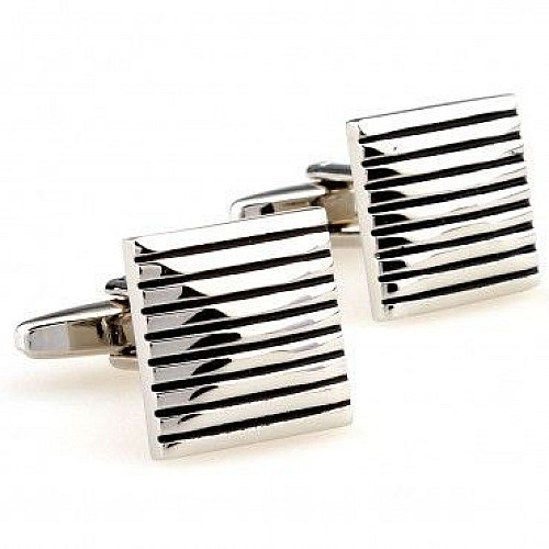 Запонки с Черными полосками ZPH-1065