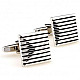 Запонки с Черными полосками ZPH-1065