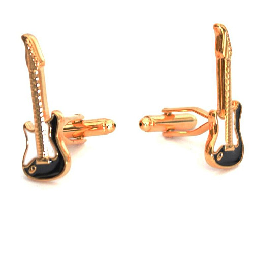 Запонки гитара Золотистые ZPH-1067