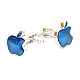 Запонки епл сині ZPH-1072