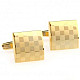 Запонки в квадратики Золотистые ZPH-1073