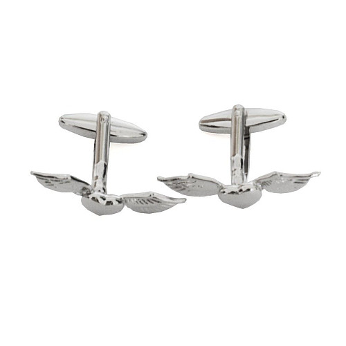 Запонки серце з крилами ZPH-1083