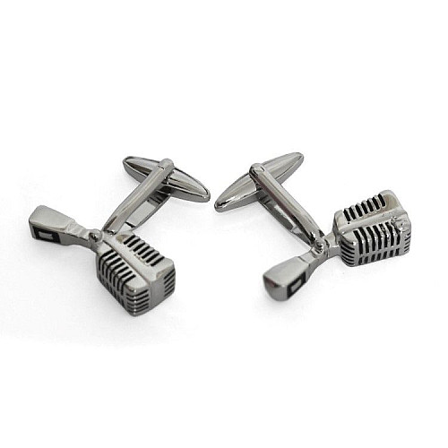 Запонки Gofin ретро микрофон ZPH-1092