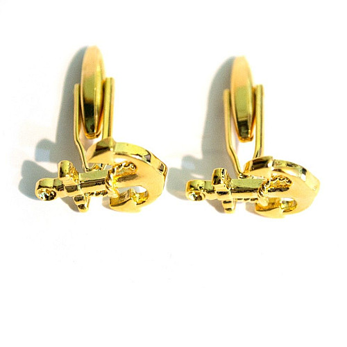 Запонки якір золотисті ZPH-1093