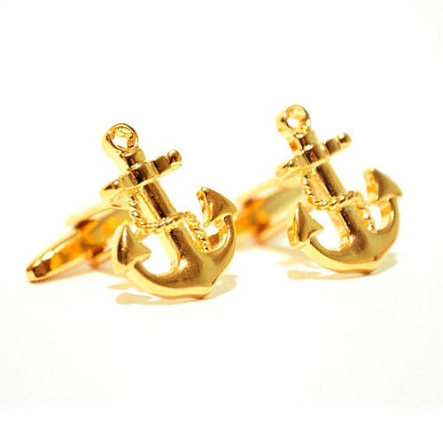 Запонки якір золотисті ZPH-1093