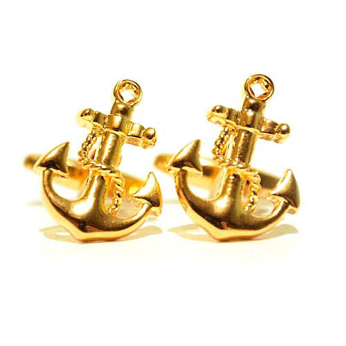 Запонки якір золотисті ZPH-1093