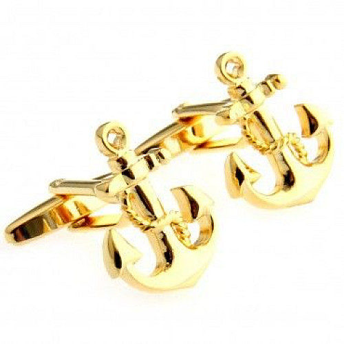 Запонки якір золотисті ZPH-1093