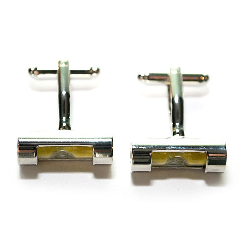 Запонки Gofin жовтий пісочний годинник ZPH-1102