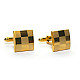Запонки золотисті в квадратики ZPH-1104