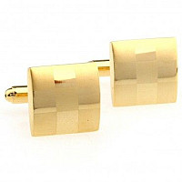 Запонки золотисті в квадратики ZPH-1104