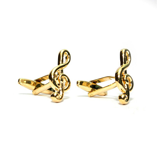 Запонки Gofin скрипковий ключ золотистий ZPH-1105