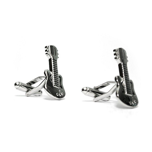 Запонки Гітара Сріблясті ZPH-1107