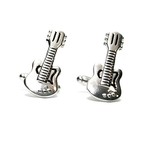 Запонки Гітара Сріблясті ZPH-1107