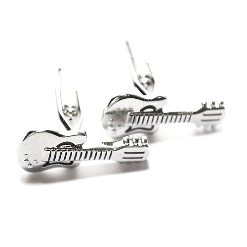Запонки Гітара Сріблясті ZPH-1107