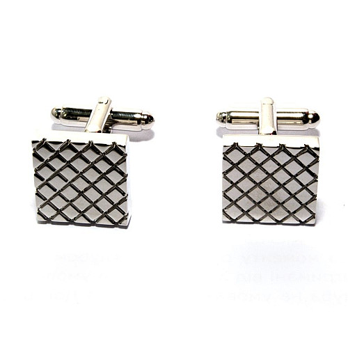 Запонки Gofin квадратні в ромбіки ZPH-1127