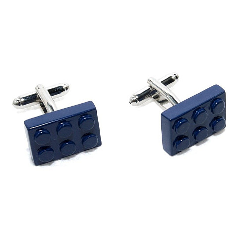 Запонки конструктор синие ZPH-1133