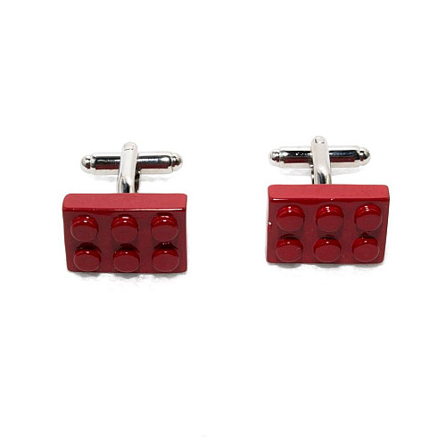 Запонки конструктор червоні ZPH-1136