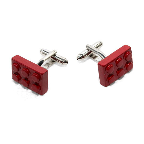 Запонки конструктор червоні ZPH-1136