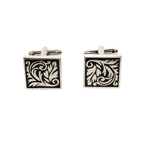 Запонки квадратные с узором ZPH-1139